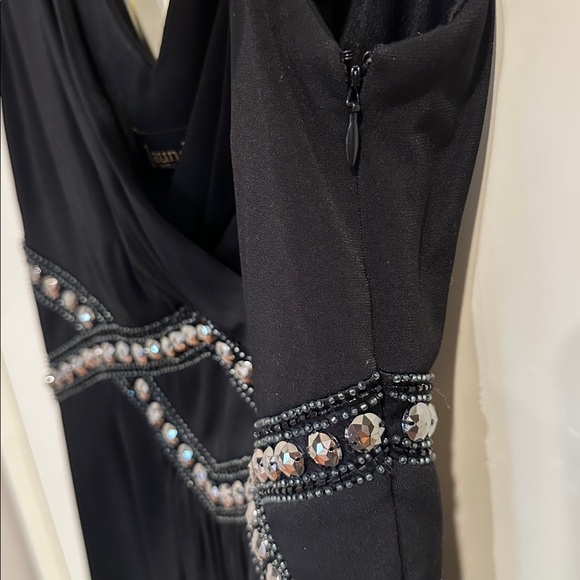 Laundry By Shelli Segal Black Dress with Embellished Waist - Picture 4 of 9